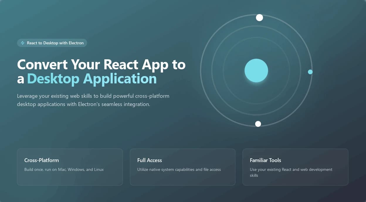React App to a Desktop Application with Electron 