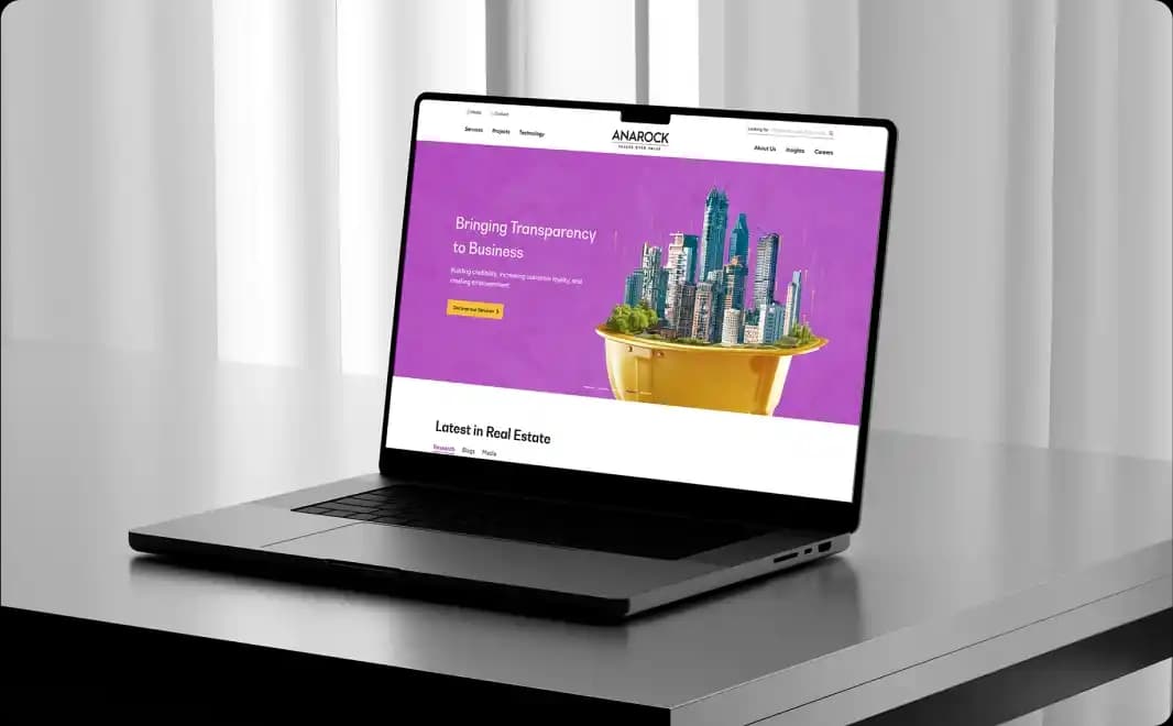 Enterprise real estate website UI design with intuitive navigation and SEO-friendly structure