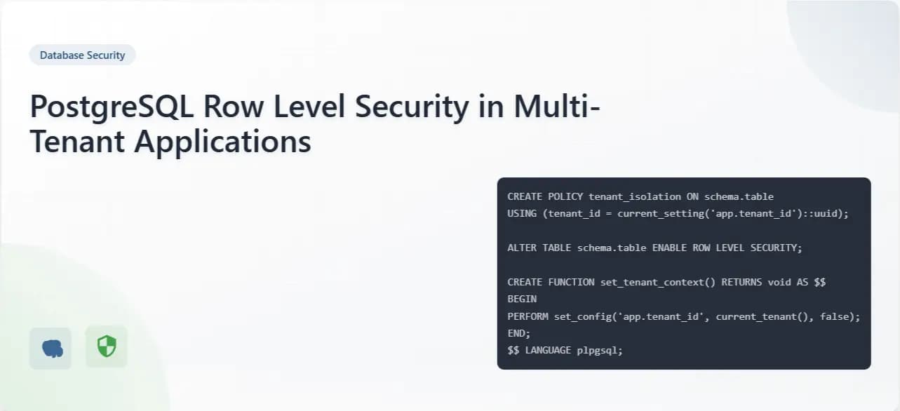 Leveraging PostgreSQL Row Level Security in Multi-Tenant